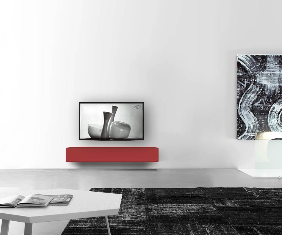 /Design Lowboard Wand B150 H25 5 matt rot /Design Lowboard Wand B150 H25 5 matt rot