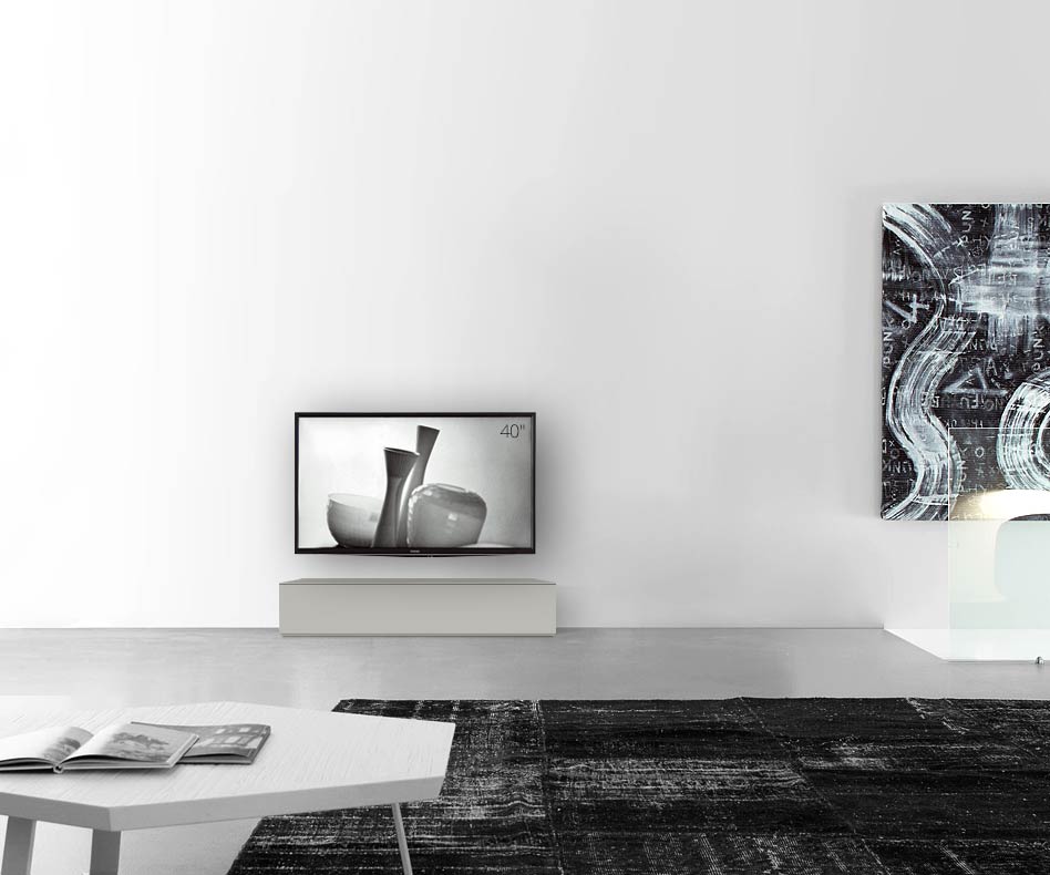 /Design lowboard floor B120 H27 matt light grey /Design lowboard floor B120 H27 matt light grey