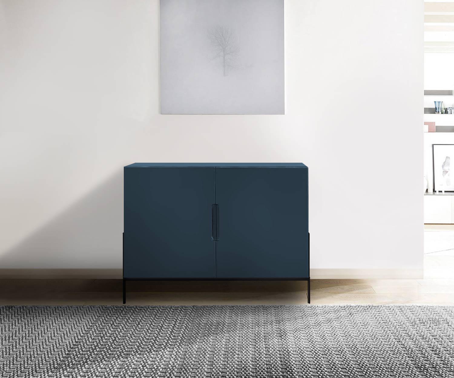 Novamobili Sideboard Float oceano325 H 85 cm 2 Türen nerografite318