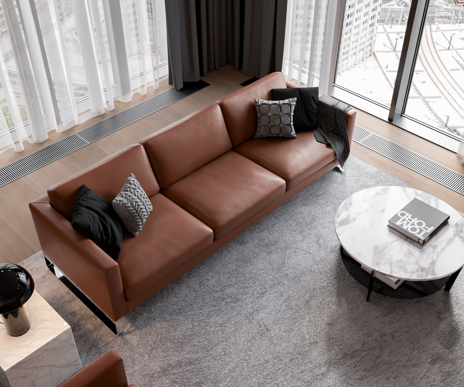 Elegance emotional image top leather cognac Elegance emotional image top leather cognac