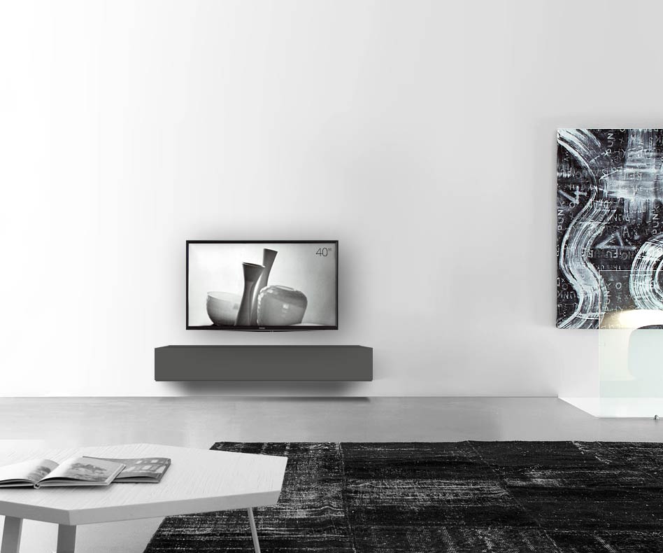 /Design Lowboard Wand B150 H25 5 matt dunkelgrau /Design Lowboard Wand B150 H25 5 matt dunkelgrau