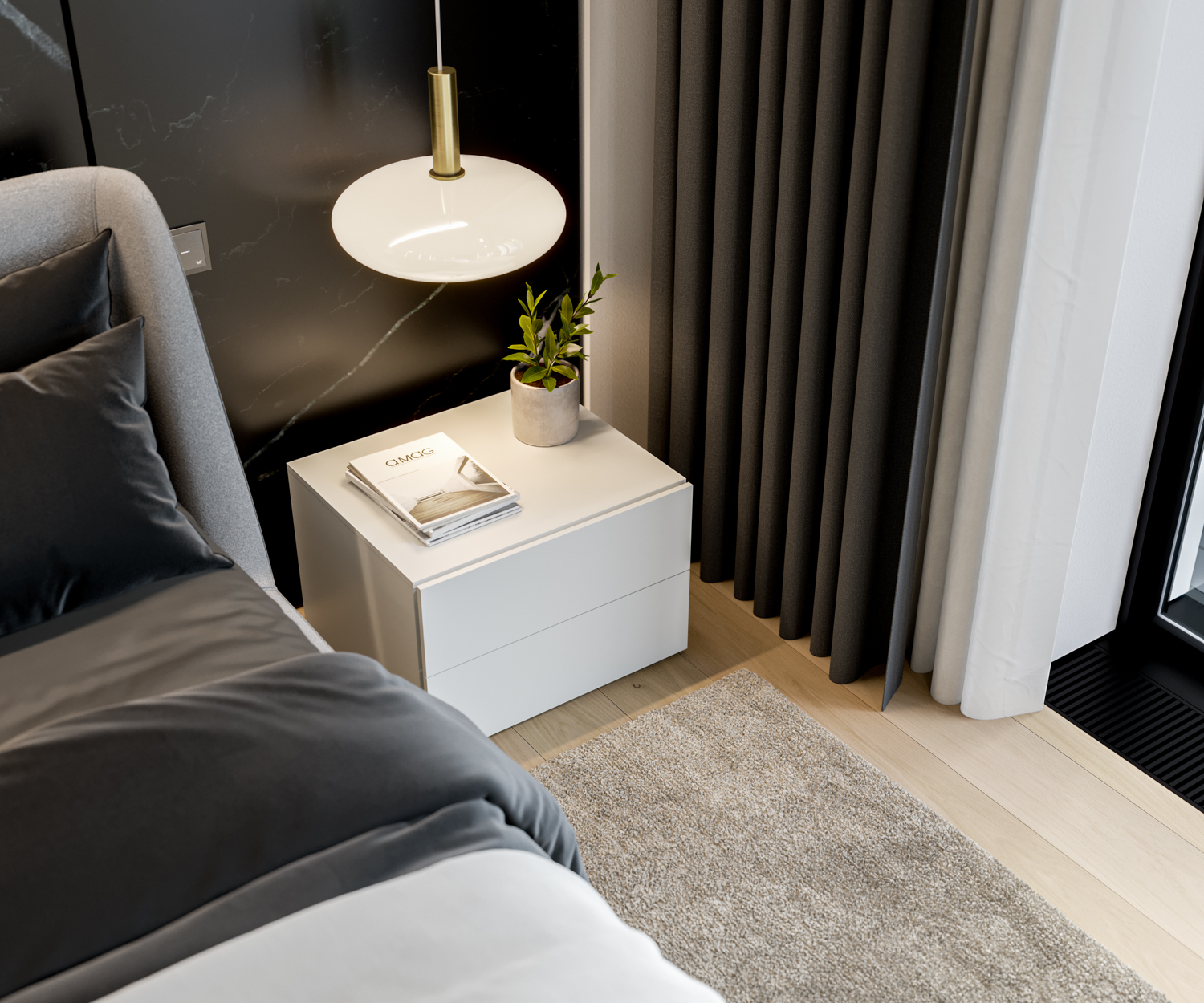 Design Nachttisch weiss ohne Griffe 2 Schubladen Design Nachttisch weiss ohne Griffe 2 Schubladen