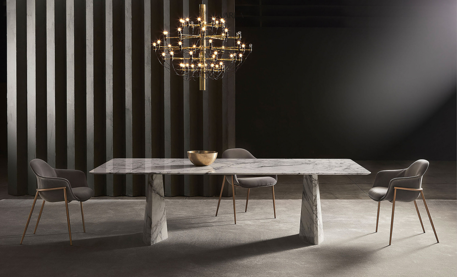 Luxurioeser Marmor Esstisch rechteckig fuer esszimmer auf 2 beinen Luxurioeser Marmor Esstisch rechteckig fuer esszimmer auf 2 beinen