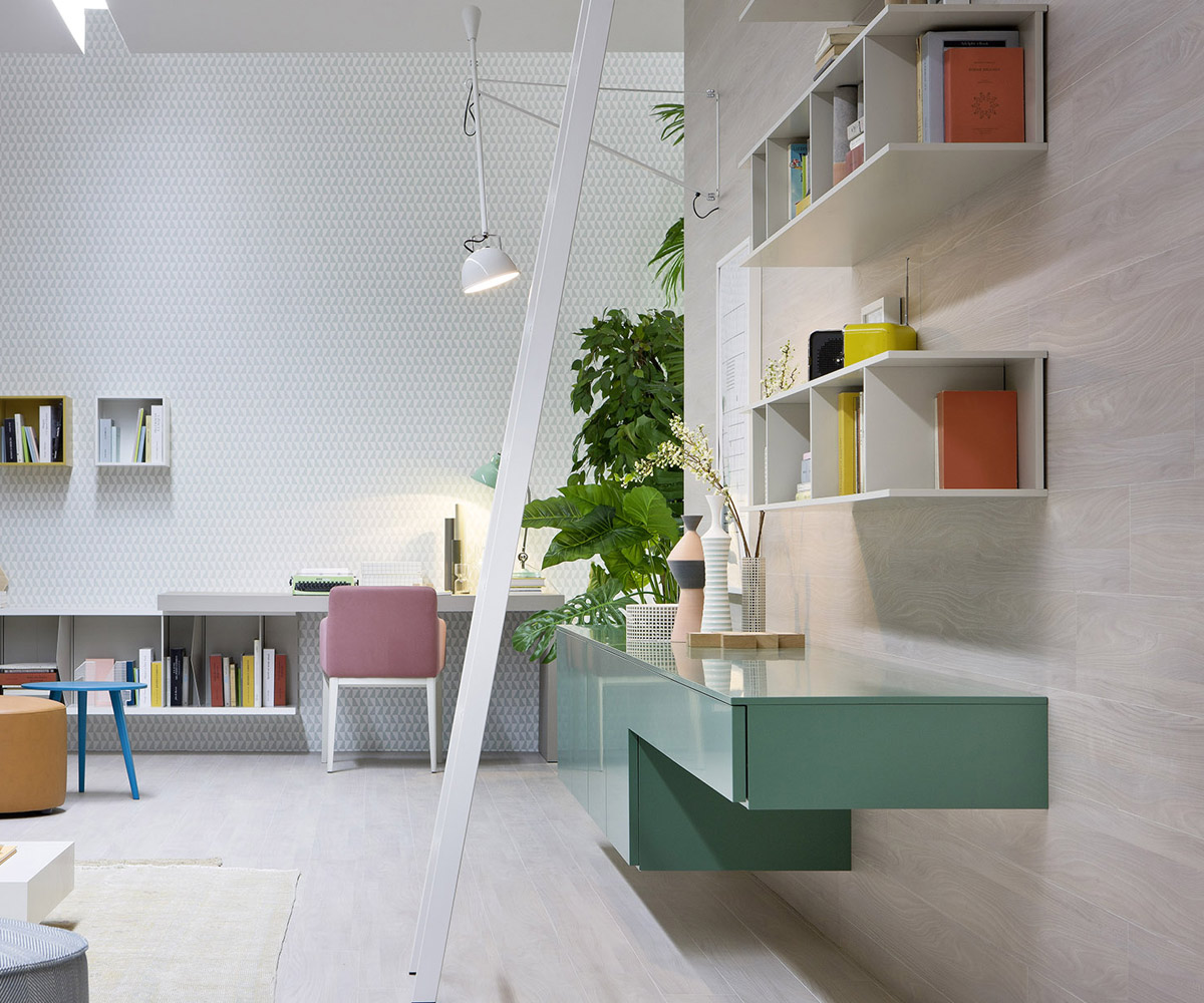 Novamobili Wall bookcase Butterfly Horizontal white Novamobili Wall bookcase Butterfly Horizontal white