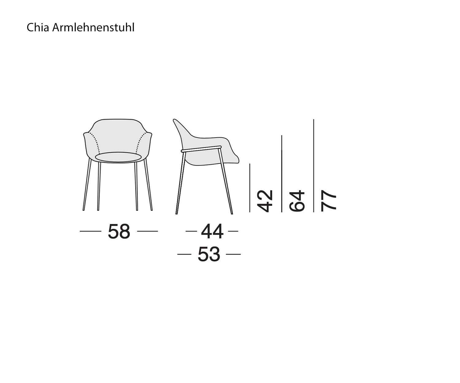 Skizze Maße Größengaben Größen Design Lehnstuhl Chia Skizze Maße Größengaben Größen Design Lehnstuhl Chia