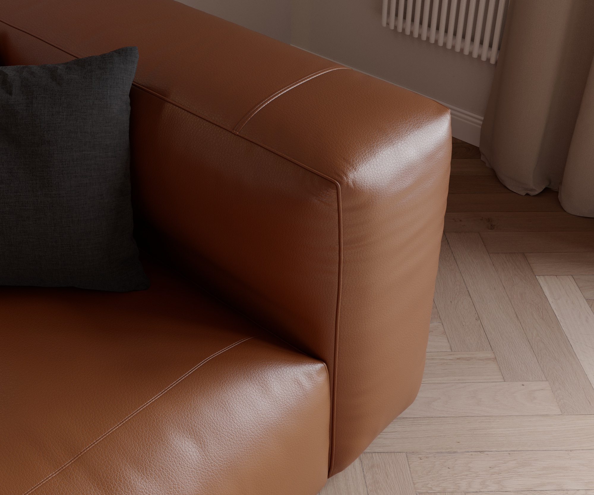 Cloud corner leather Devina Cognac Cloud corner leather Devina Cognac