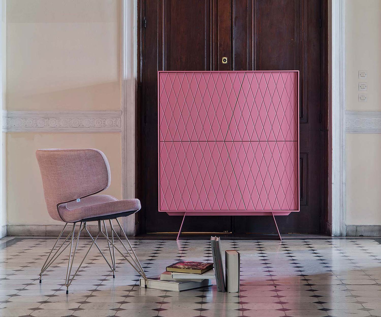 Modernes al2 Design Highboard e klipse 009 in Pink