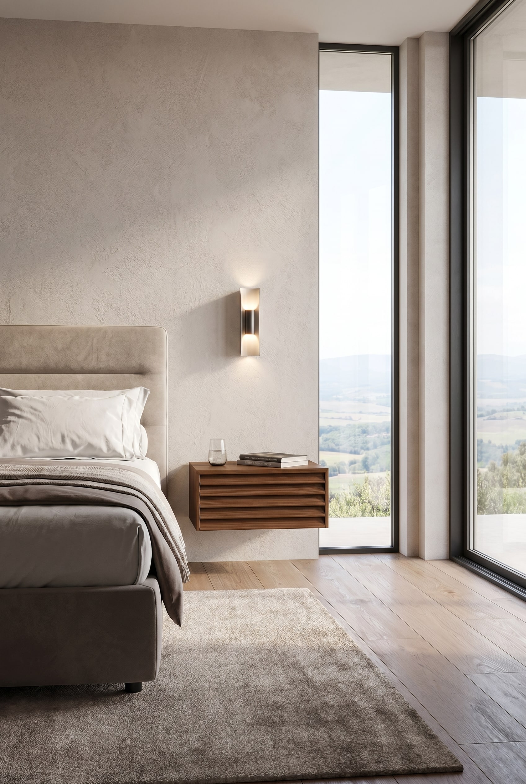 Punt Sussex Nachtkastje met houten lamellenfront