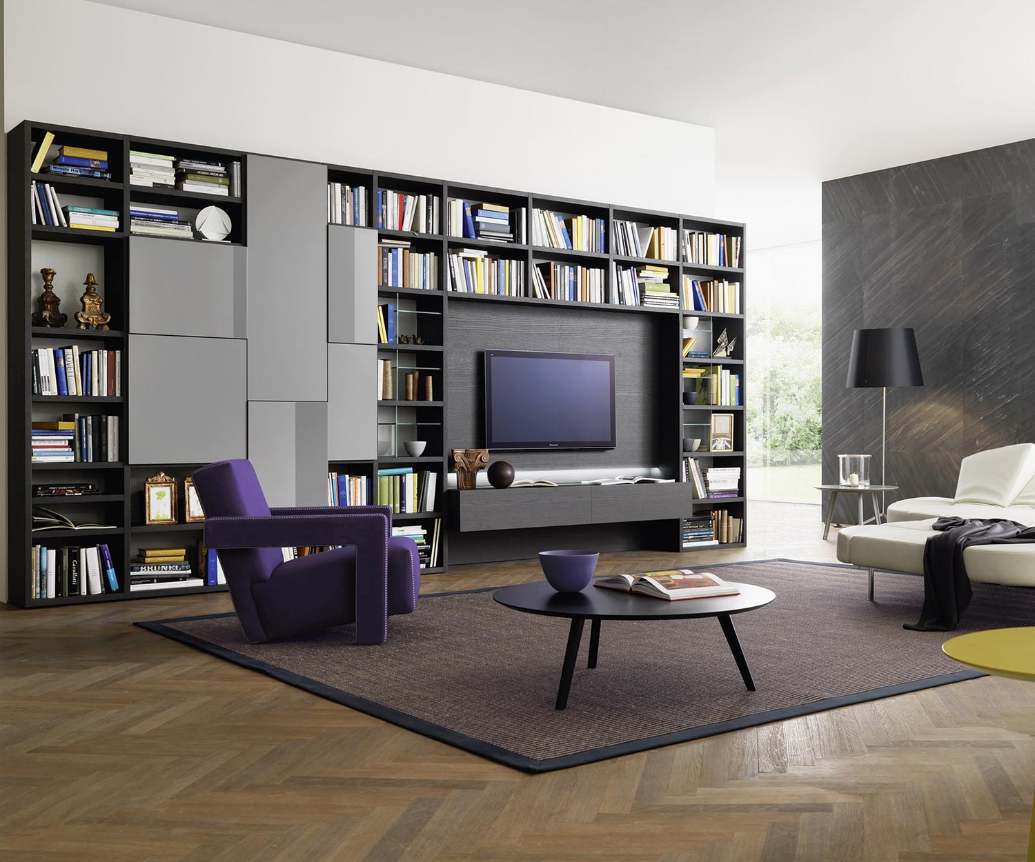 Exclusive design living room shelf bookcase C54 in wood look Exclusive design living room shelf bookcase C54 in wood look