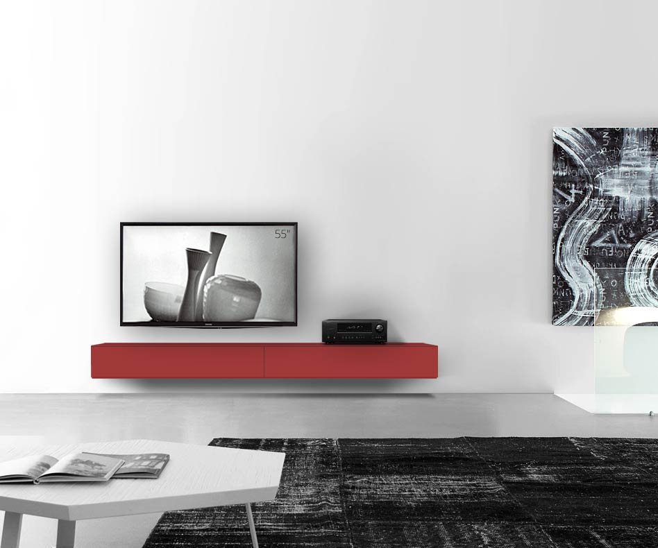 /Design Lowboard Wand B240 H25 5 matt rot