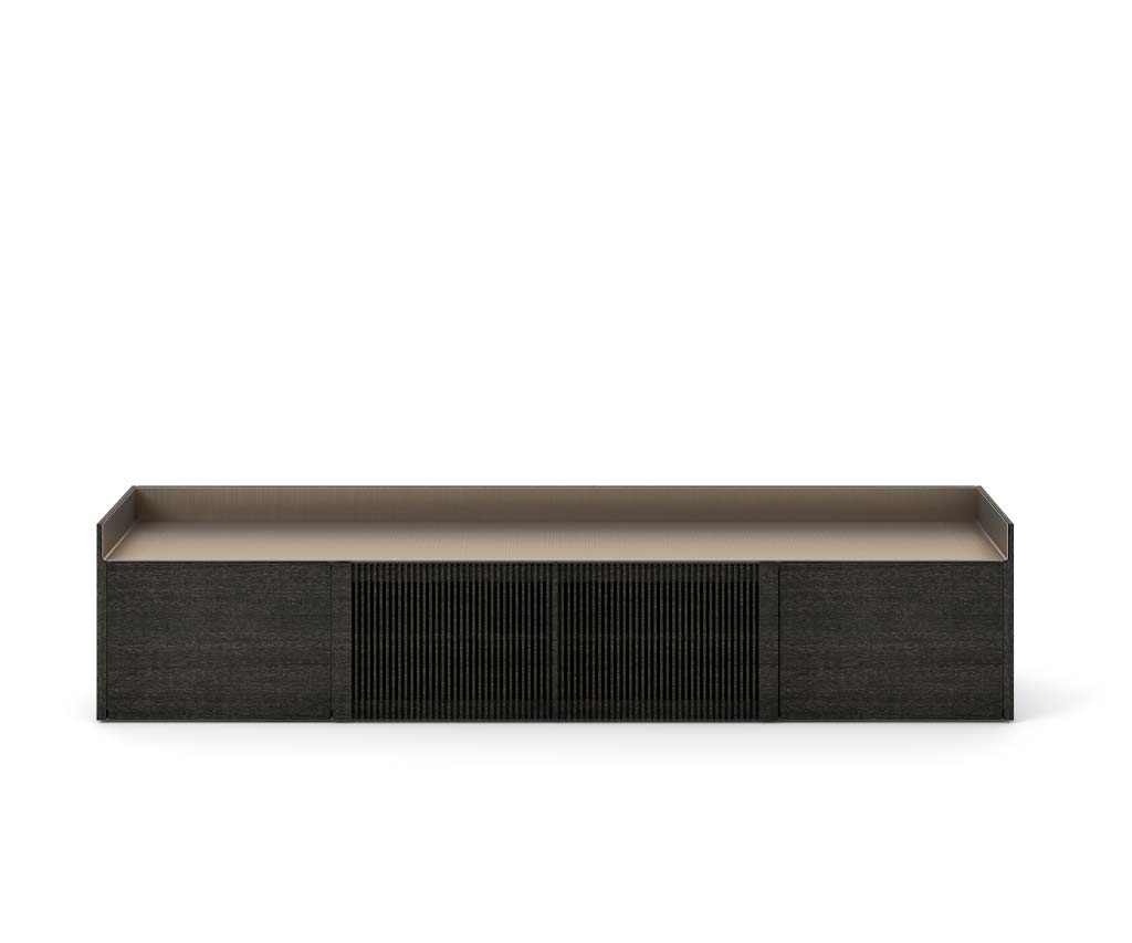 Punt Stockholm TV Design Lowboard sideboard Füße Wand Hängend Eiche Walnuss Aluminium Gold Rose Bronze
