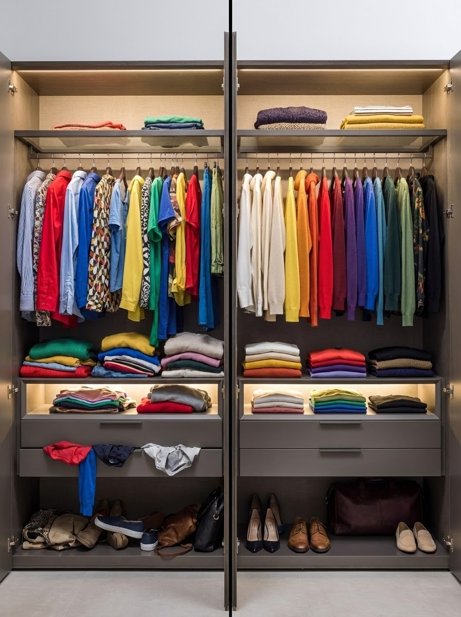 kleiderschrank-nach-farben-sortieren-vorher-nachher