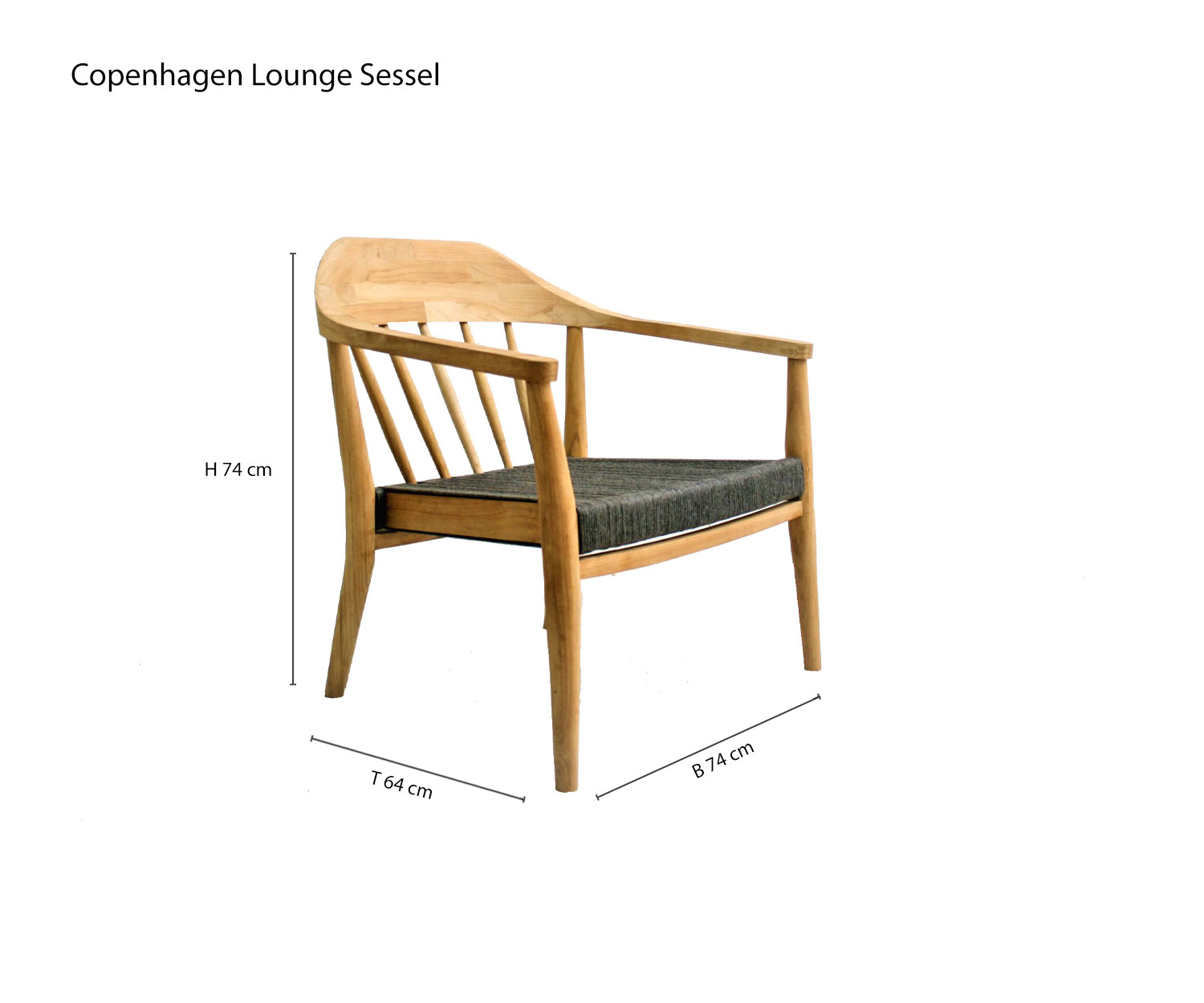 Oasiq Copenhagen Loungesessel Skizze Maße Größen Größenangaben