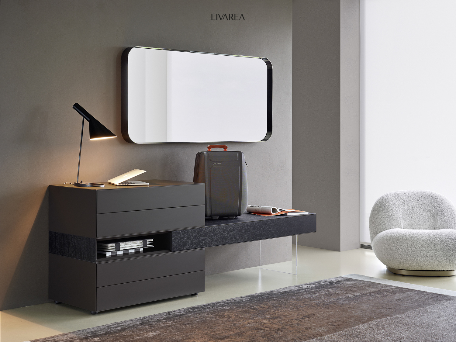 Grosses Luxus Wohnzimmer mit Wohnwand enthaelt Lowboard Regal Schraenke Ecksofa mit Beistelltisch Polstersessel Couchtisch Grosses Luxus Wohnzimmer mit Wohnwand enthaelt Lowboard Regal Schraenke Ecksofa mit Beistelltisch Polstersessel Couchtisch