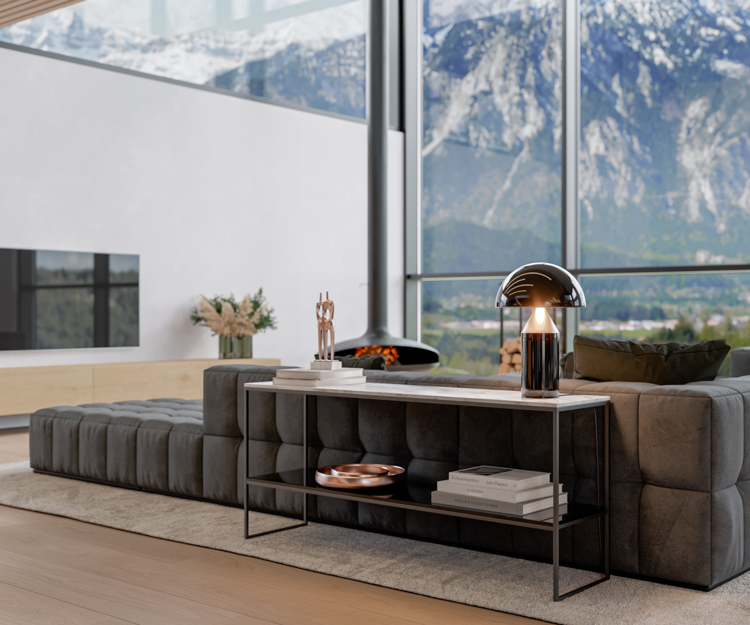 Schmaler Konsolentisch hinter Sofa Marmor Schmaler Konsolentisch hinter Sofa Marmor