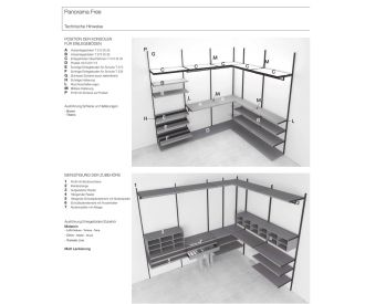 Livitalia Panorama Design dressing room system accessories