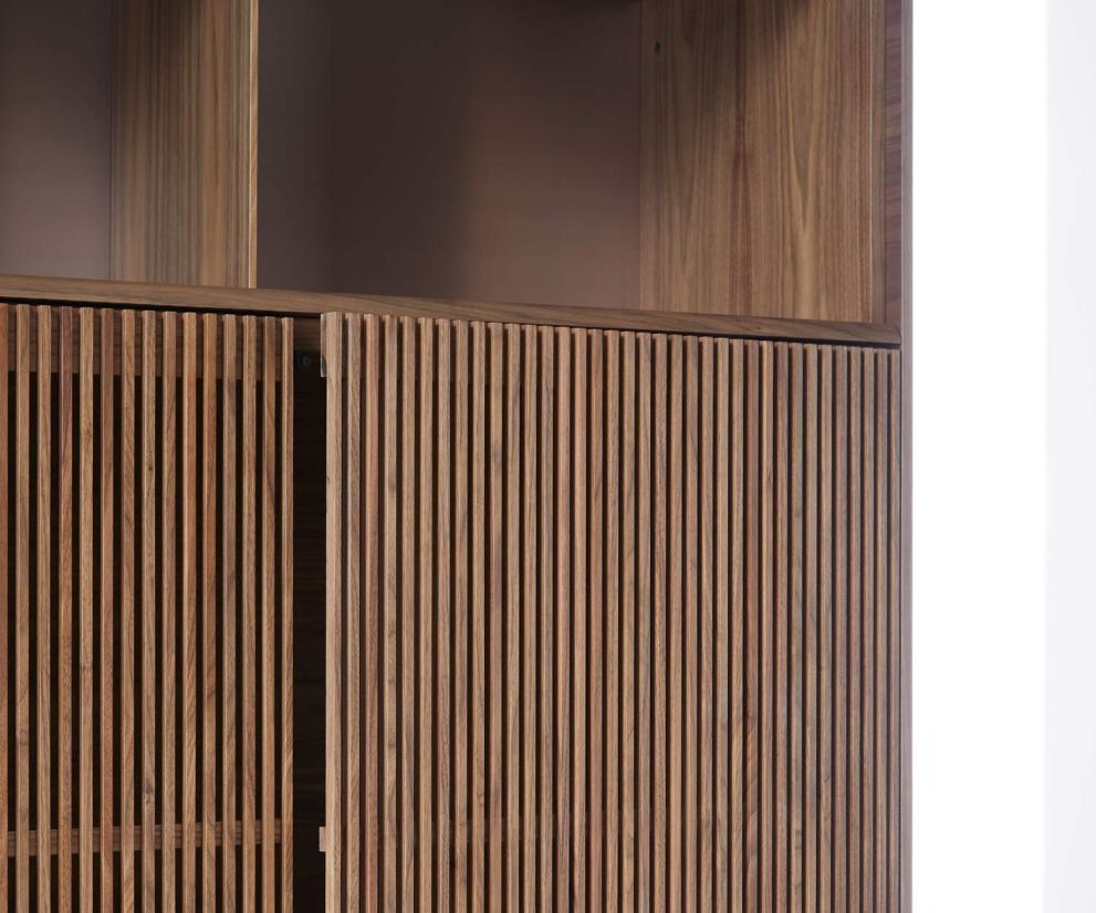 Design highboard detail louvre door and compartments