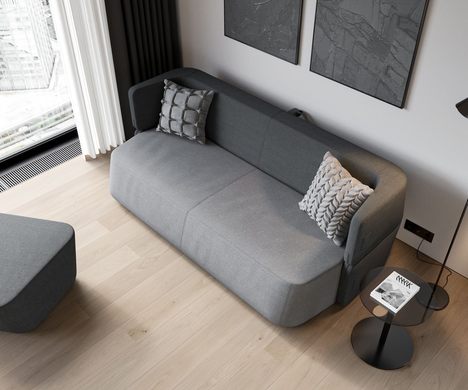 Revolve emotion picture top sofa folded in
