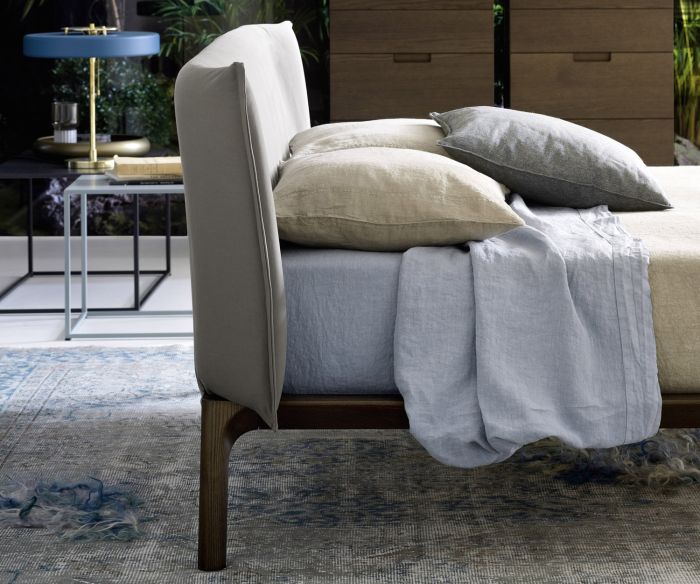 Modern Novamobili Design Park bed with upholstered headboard