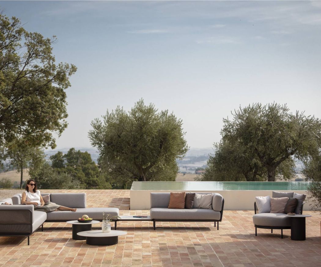 Comfortable Todus Baza Round Design Lounge together with Baza garden sofa