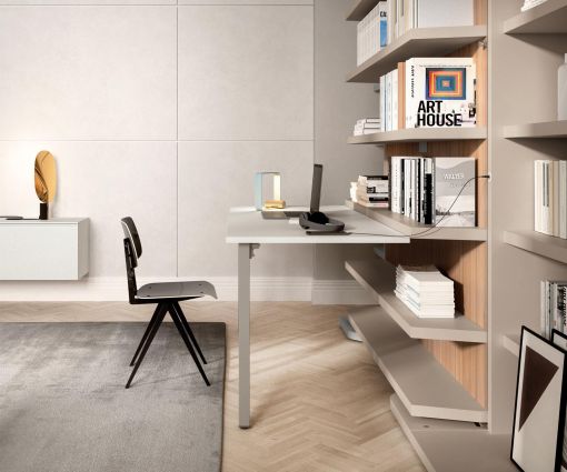 Design wardrobe bed with bookshelf