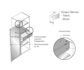 Hanging design glass cabinet doors Details