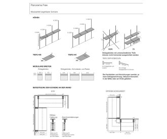 Livitalia Design Panorama dressing room system accessories with sketches