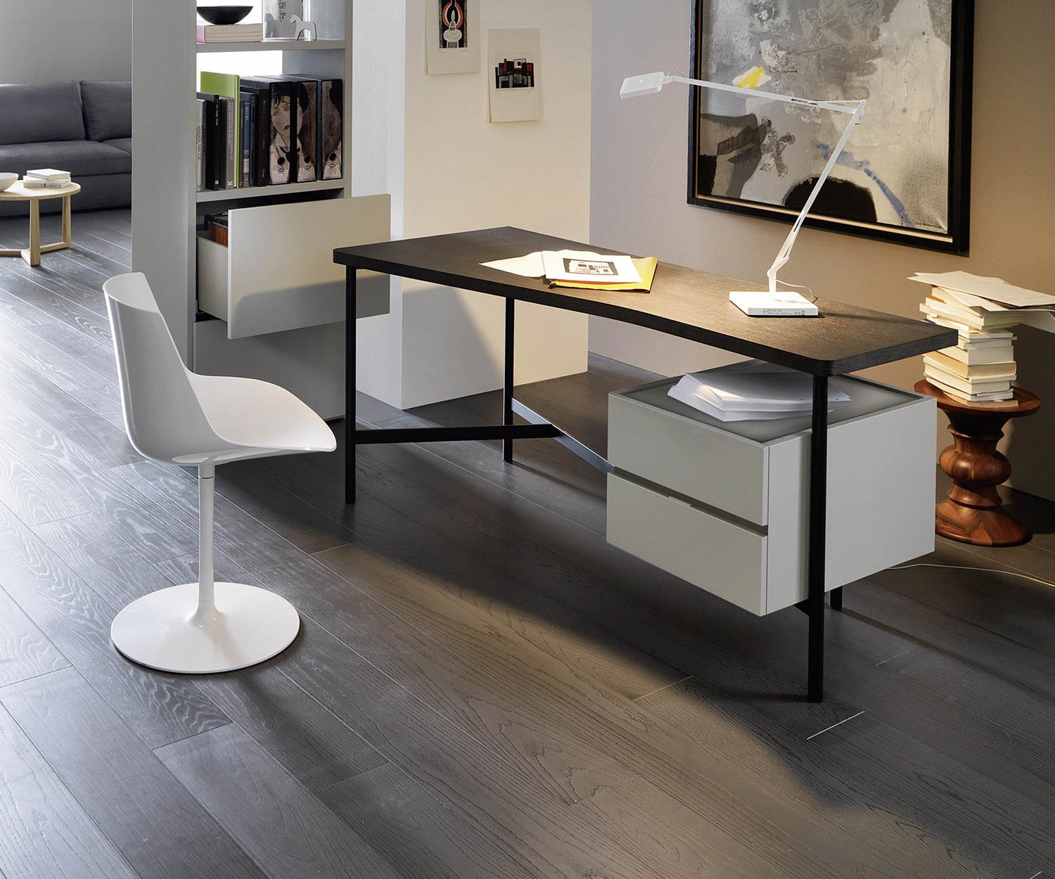 Livitalia Architects Design Desk Desk with container