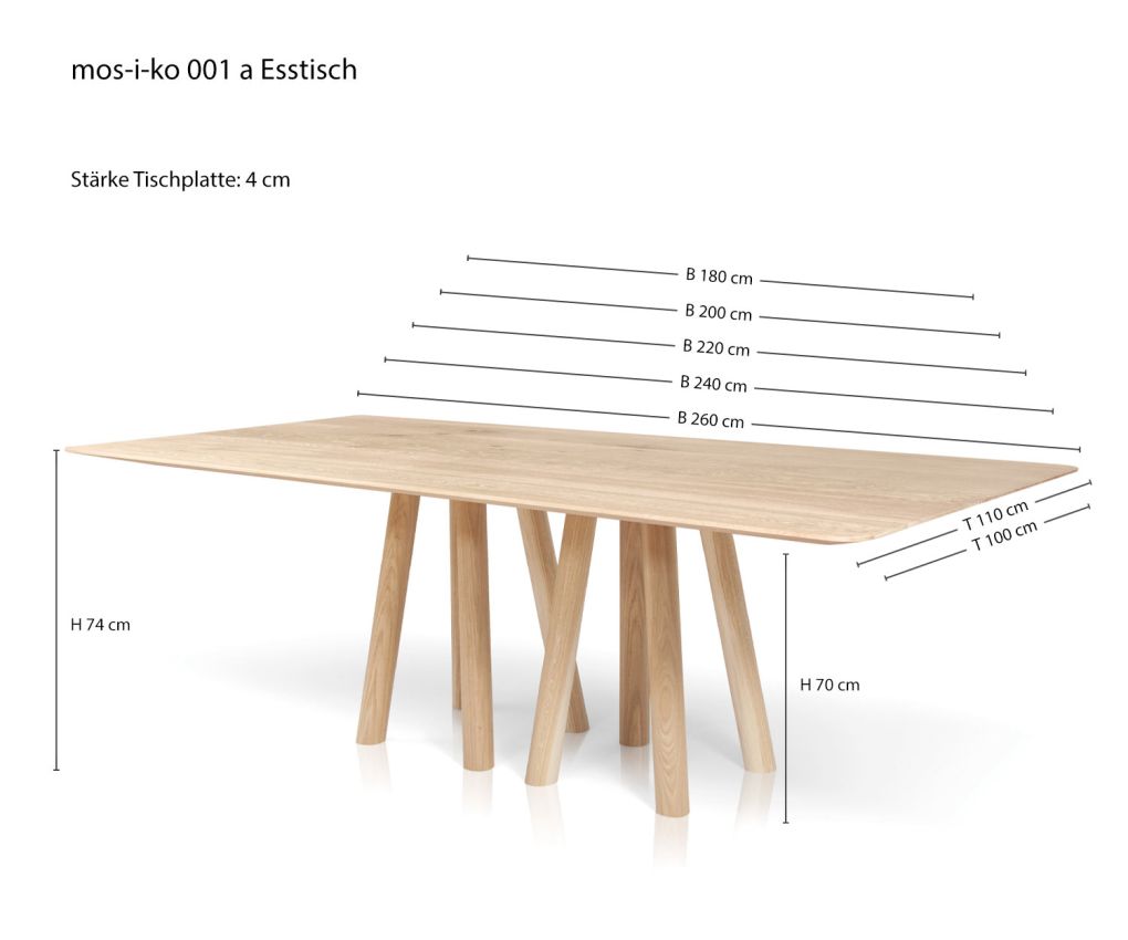 Designer dining room table al2 mos i ko 001 a Sketch Dimensions Sizes Sizes