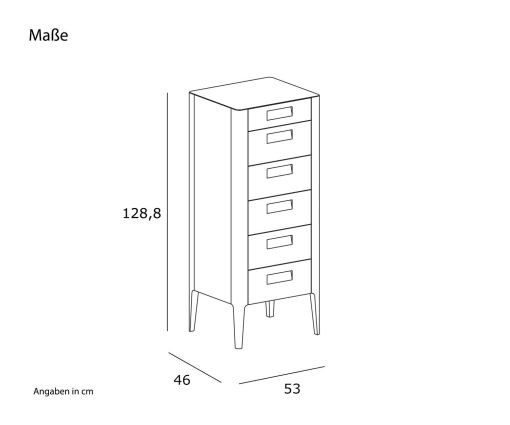 Nocamobili high chest of drawers Giotto sketch sizes