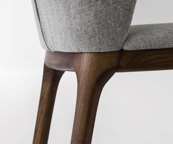 Modern Novamobili chair Navy solid wood frame