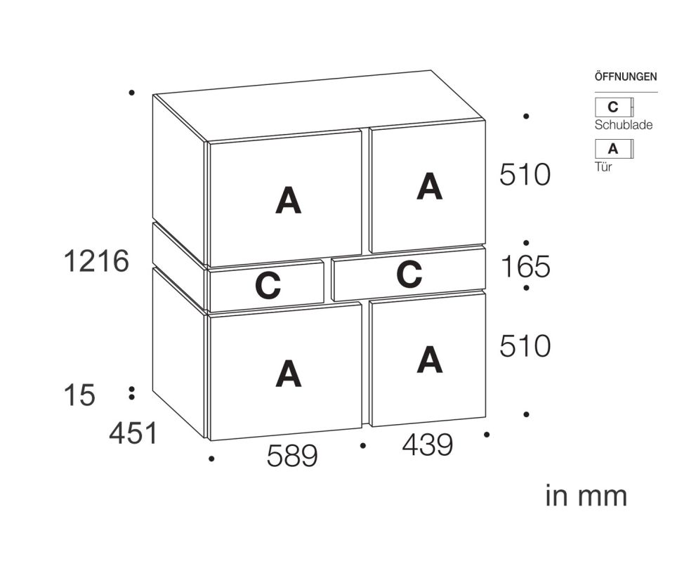 Livitalia Abaco Design highboard sketch dimensions sizes sizes