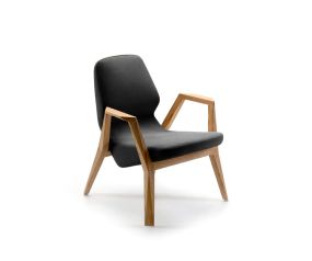 Prostoria Oblique design lounge chair in black