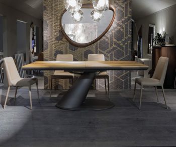 Ozzio Sofia upholstered design dining chair beige