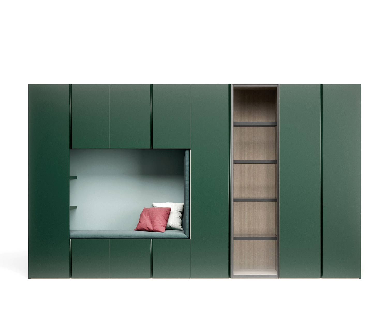 Exclusive Novamobili Gola Design wardrobe with bench seat