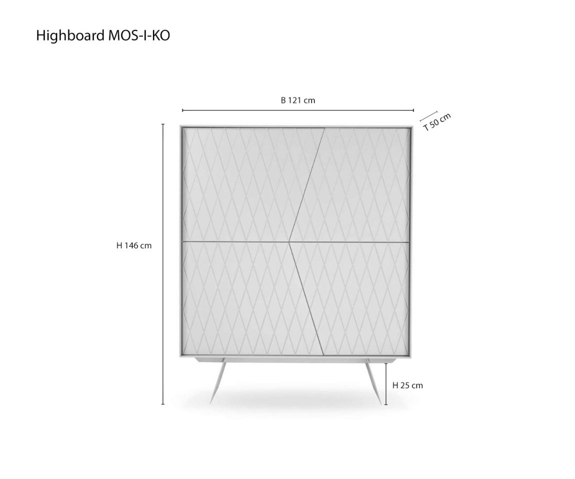Designer highboard e klipse 009 from al2 Sketch Sizes Dimensions Variants