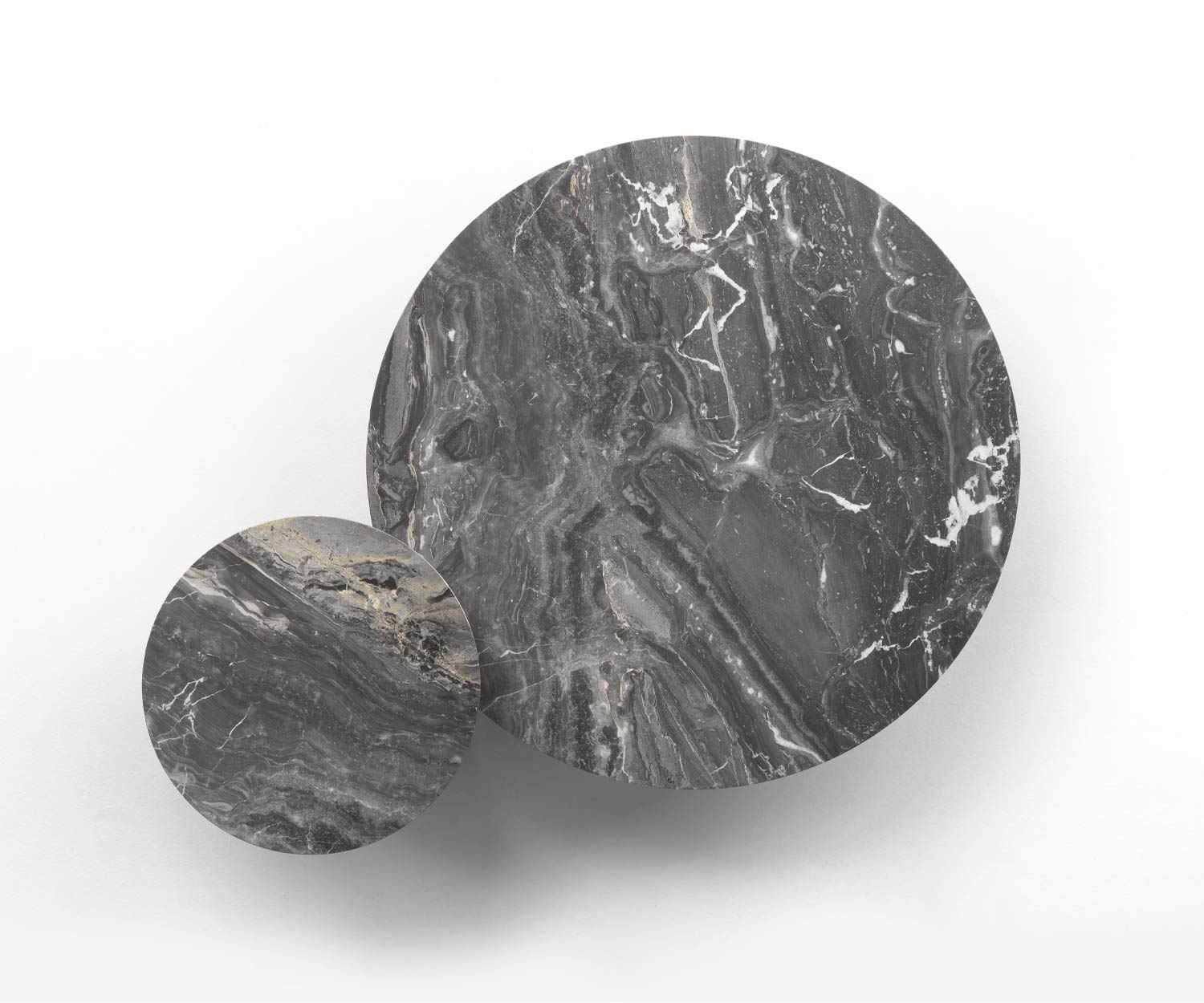 Top view marble table top Arabescato marble grey