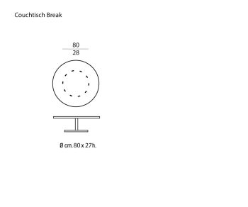 Marelli Coffee table Break sizes sketch dimensions