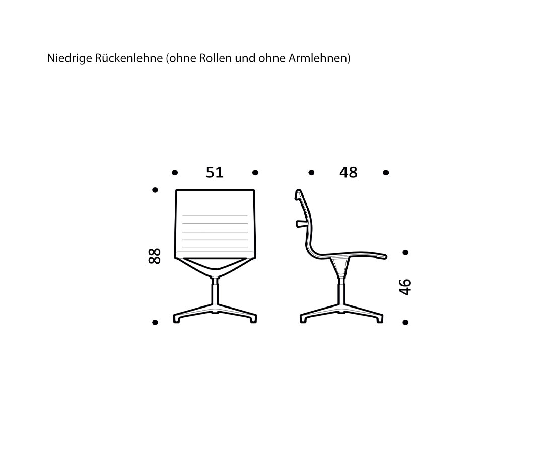 Low backrest Sketch Dimensions Sizes Sizes