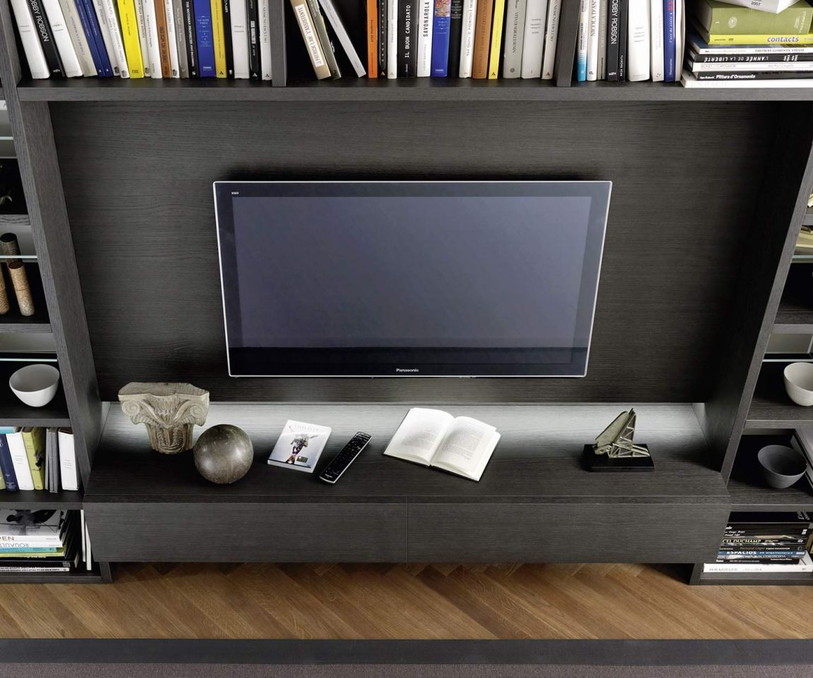 Design lowboard oak grey dark grey Hanging 180 cm