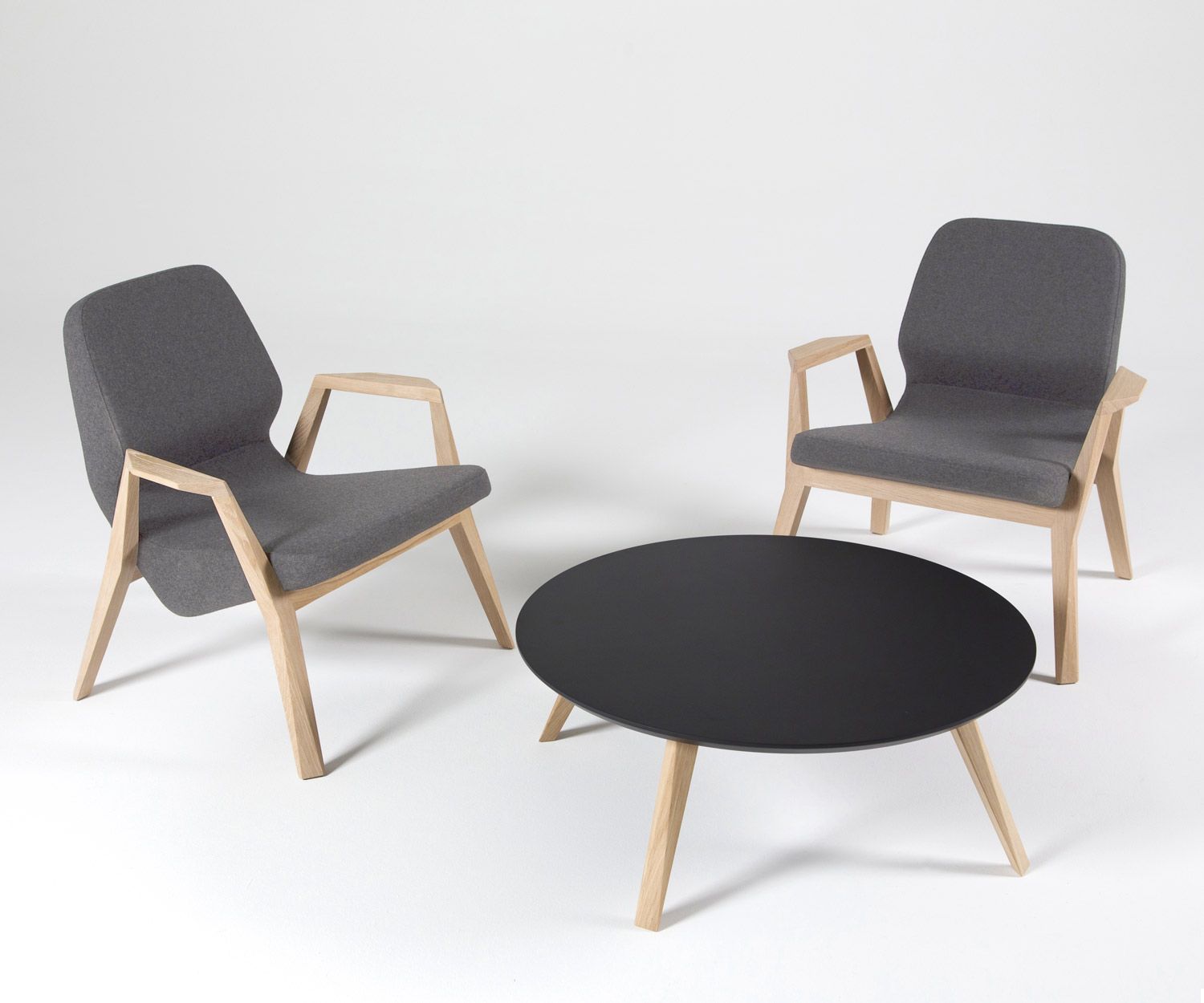 Modern Prostoria Oblique designer armchair with armrests