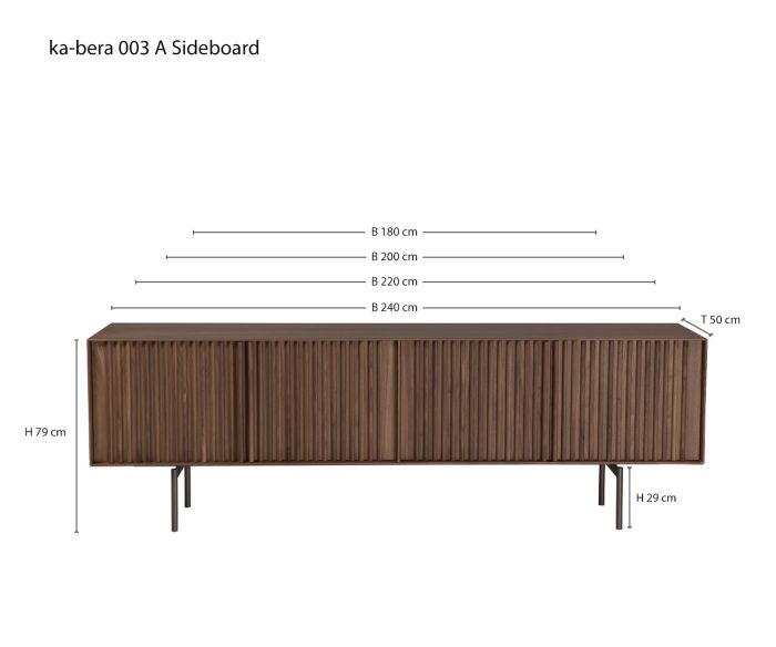 Designer buffet ka bera 003 A from al2 Sketch Dimensions Sizes Sizes