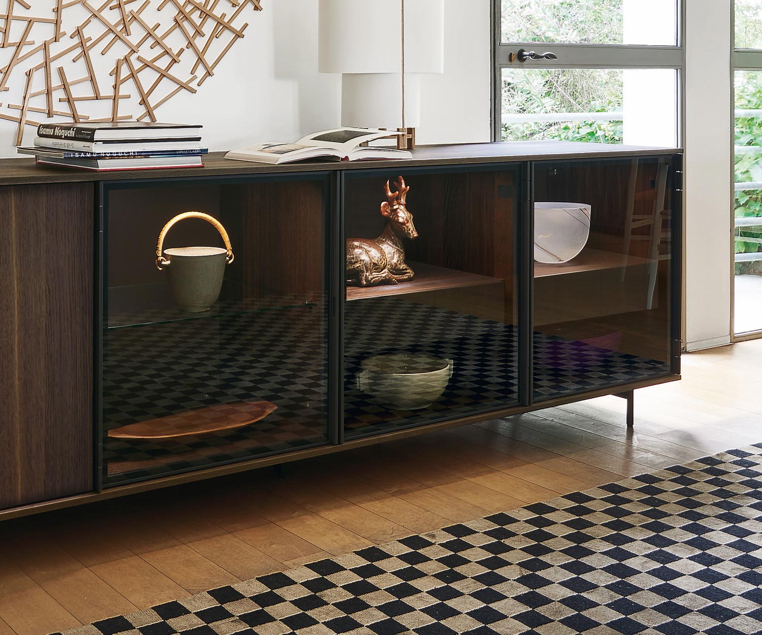 High-quality Livitalia design sideboard with interior lighting