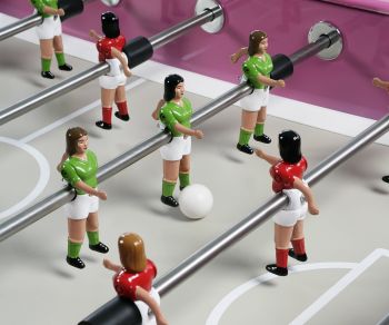 RS Barcelona Foosball table RS#2 detail player figures 2 legs