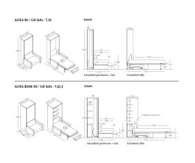 Clei Wardrobe beds Altea Book sketch2