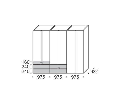 Livitalia Design wardrobe collage dimensions sketch sizes size information