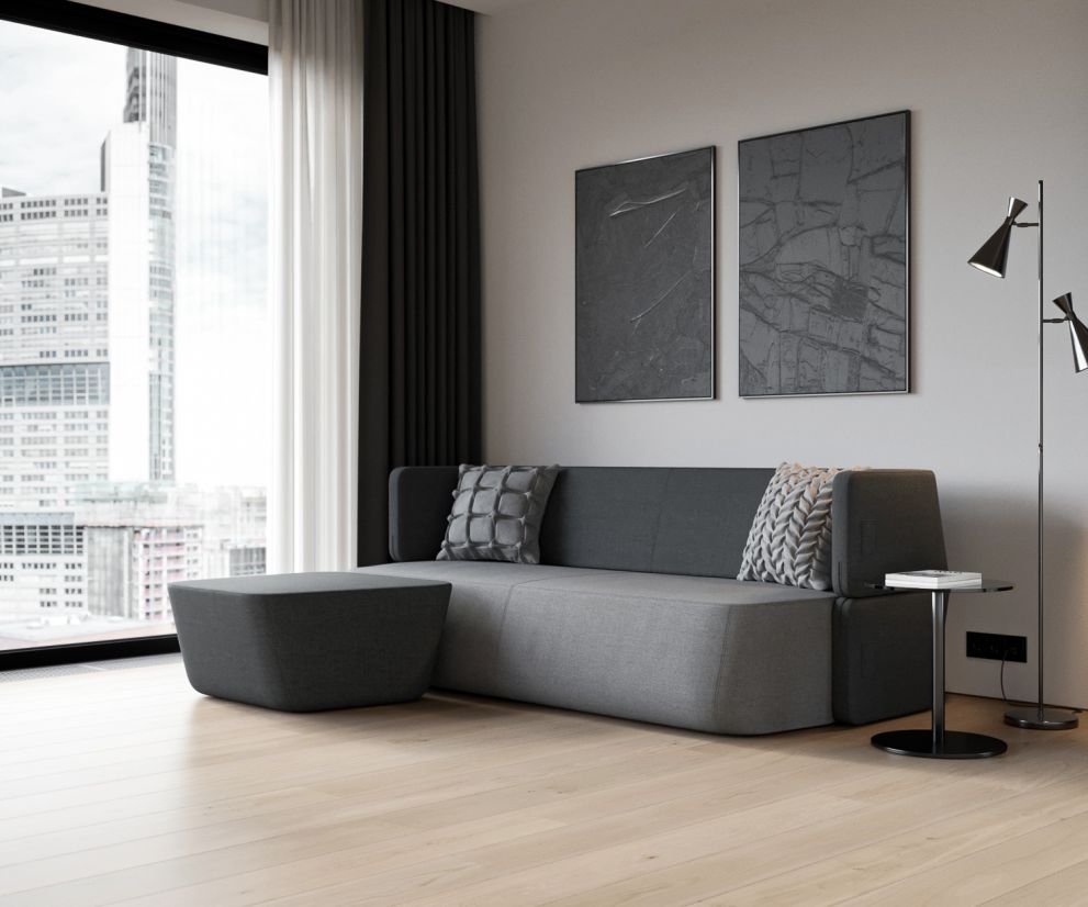 Revolve Emotionsbild sofa sideways with footstool