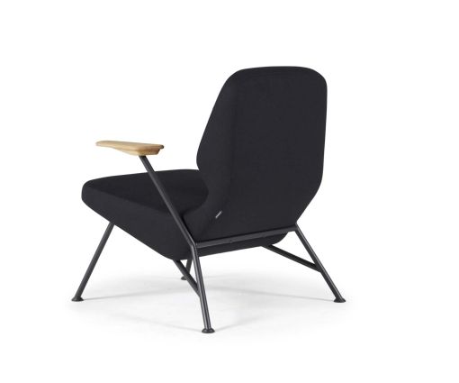 Prostoria Armchair Oblique metal frame black back view