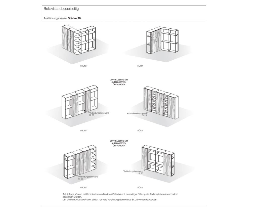 Livitalia Bellavista designer dressing room system examples 1