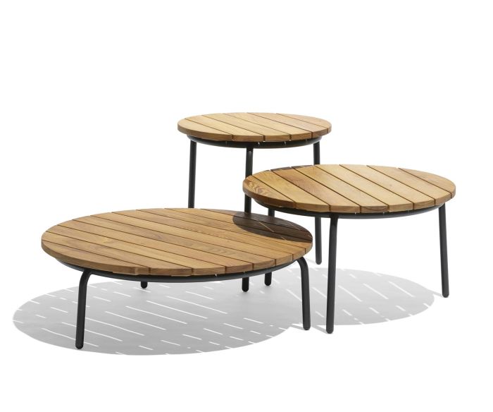 Exclusive Todus Starling side table with table top in acacia wood